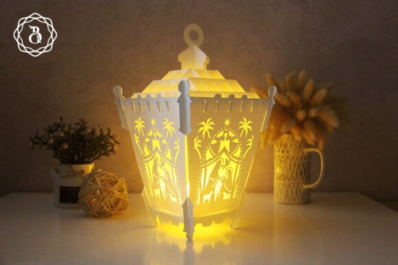 3D SVG Christmas Nativity Lamp Template Review