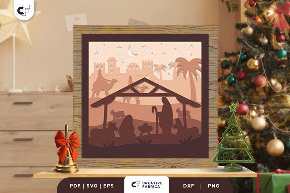 Christmas 3D SVG: Nativity Shadow Box Review