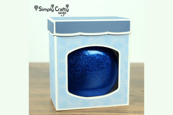 Festive 3D SVG: 4-Inch Disc Ornament Box for Christmas