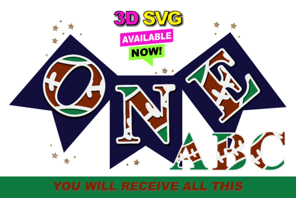 Football Alphabet 3D SVG for Lifestyle And Hobbies