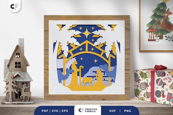 Nativity 3D SVG: A Christmas Asset for Editorial Design