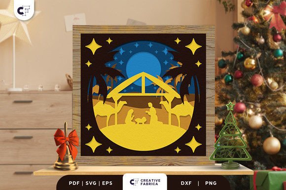Nativity in the Desert Shadow Box SVG Review