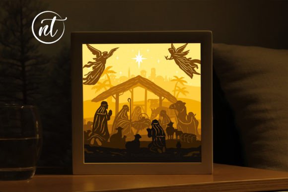 Nativity of Jesus Shadow Box Svg: 3D SVG for Shadow Boxes
