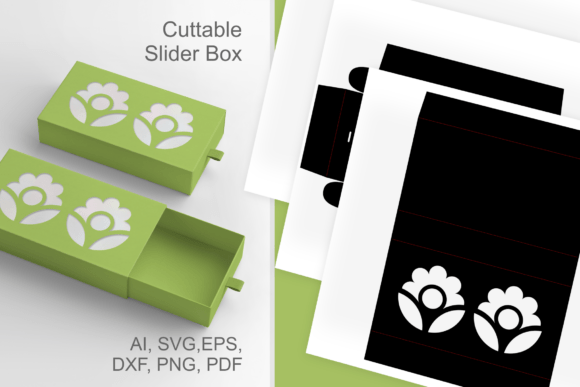 Prime Bloom Sliding Drawer: 3D SVG Gift Boxes