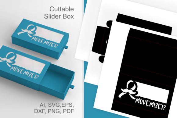 Prostate Cancer Awareness Ribbon 2 Box: 3D SVG Paper Sculptures