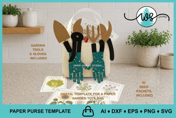 Spring 3D SVG Garden Purse & Seed Tools Review